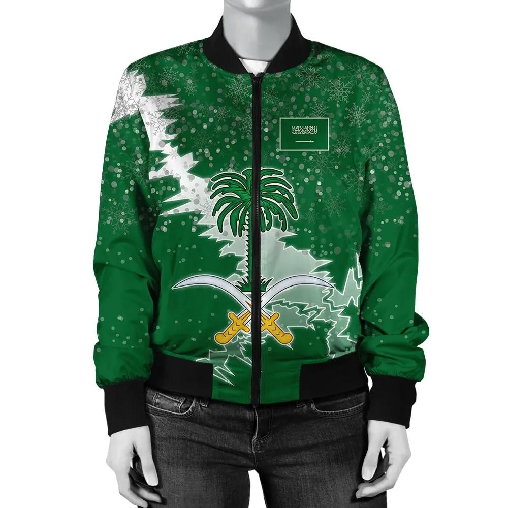 Saudi Arabia Christmas Coat Of Arms Women Bomber Jacket X Style J78 Bomber Jacket Saudi Arabia Christmas Coat Of Arms Women Bomber Jacket X Style J78 Bomber Jacket