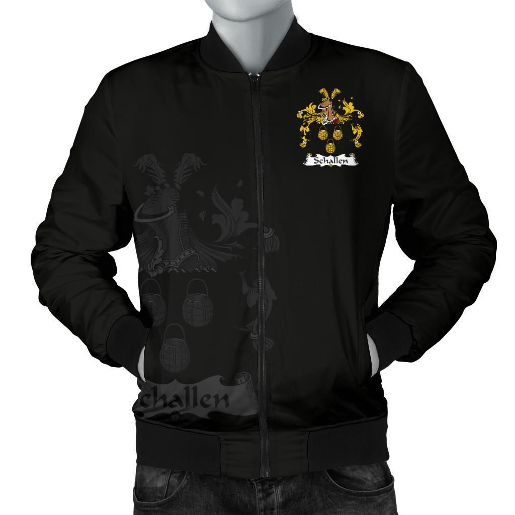 Schallen Germany Men's Bomber Jacket - German Family Crest A7 Bomber Jacket Schallen Germany Men's Bomber Jacket - German Family Crest A7 Bomber Jacket