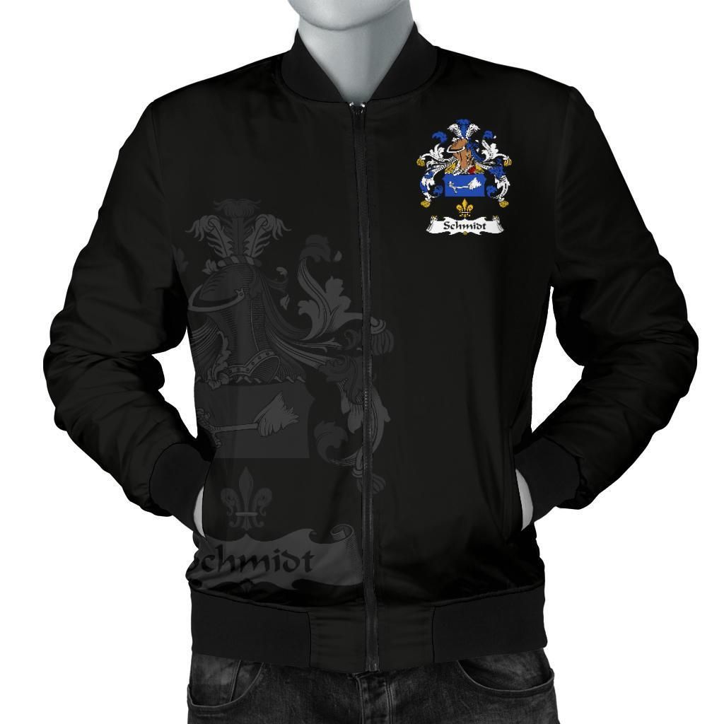 Schmidt Germany Men's Bomber Jacket - German Family Crest A7 Bomber Jacket Schmidt Germany Men's Bomber Jacket - German Family Crest A7 Bomber Jacket