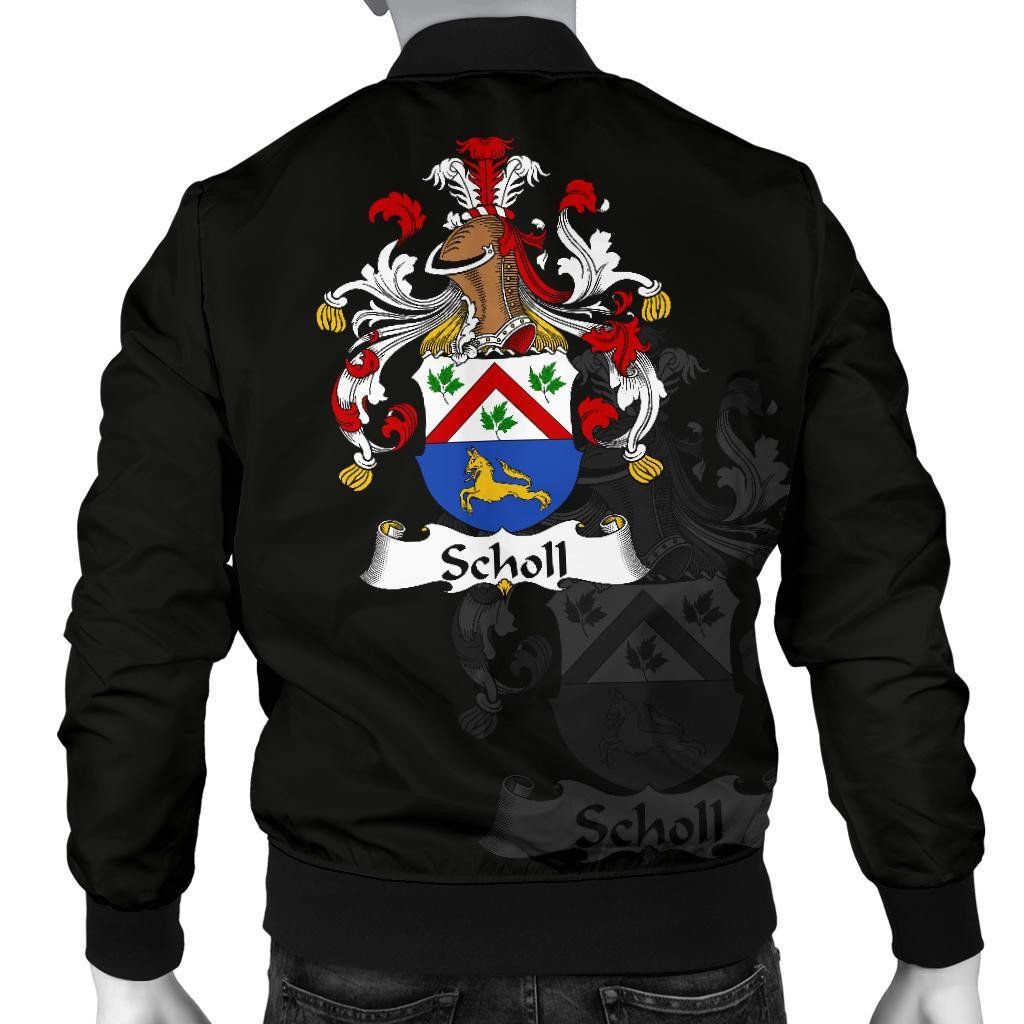 Scholl-Germany-Mens-Bomber-Jacket-German-Family-Crest-A7-1