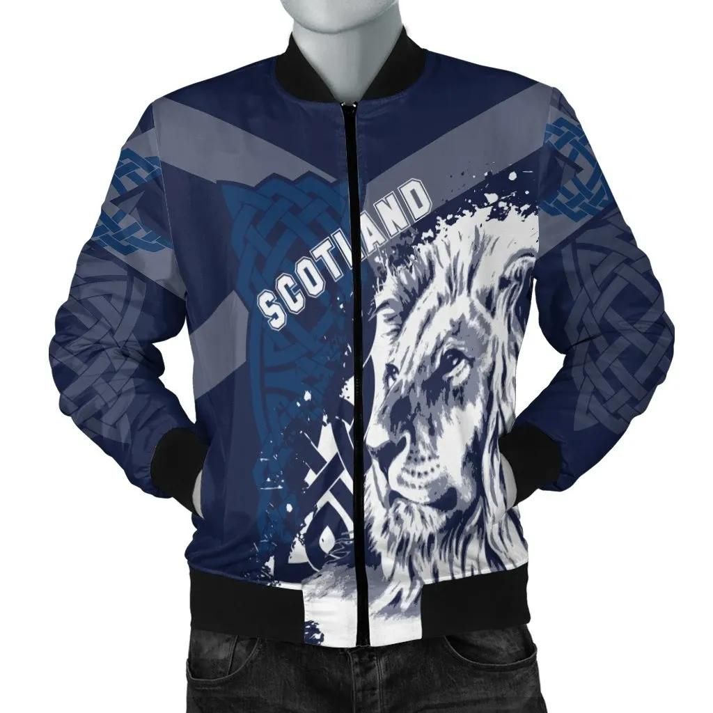 Scotland Celtic Women's Bomber Jacket - Cross Celt Lion - BN15 Bomber Jacket Scotland Celtic Women's Bomber Jacket - Cross Celt Lion - BN15 Bomber Jacket
