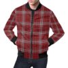 Scottish Tartan Royal Stewart Red Plaids Mens Bomber Jacket