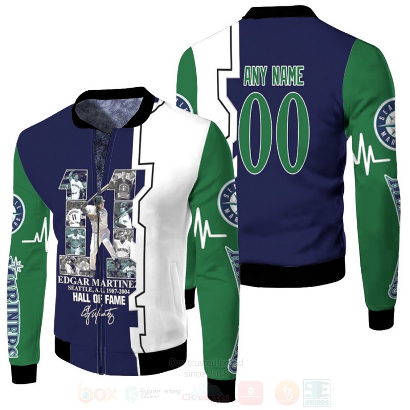 Seatle Mariners Edgar Martinez 11 Mlb Hall Of Fame Signed Personalized 3D Bomber Jacket Seatle Mariners Edgar Martinez 11 Mlb Hall Of Fame Signed Personalized 3D Bomber Jacket