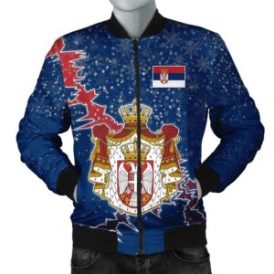 Serbia Christmas Coat Of Arms Men Bomber Jacket  X Style J78 Bomber Jacket