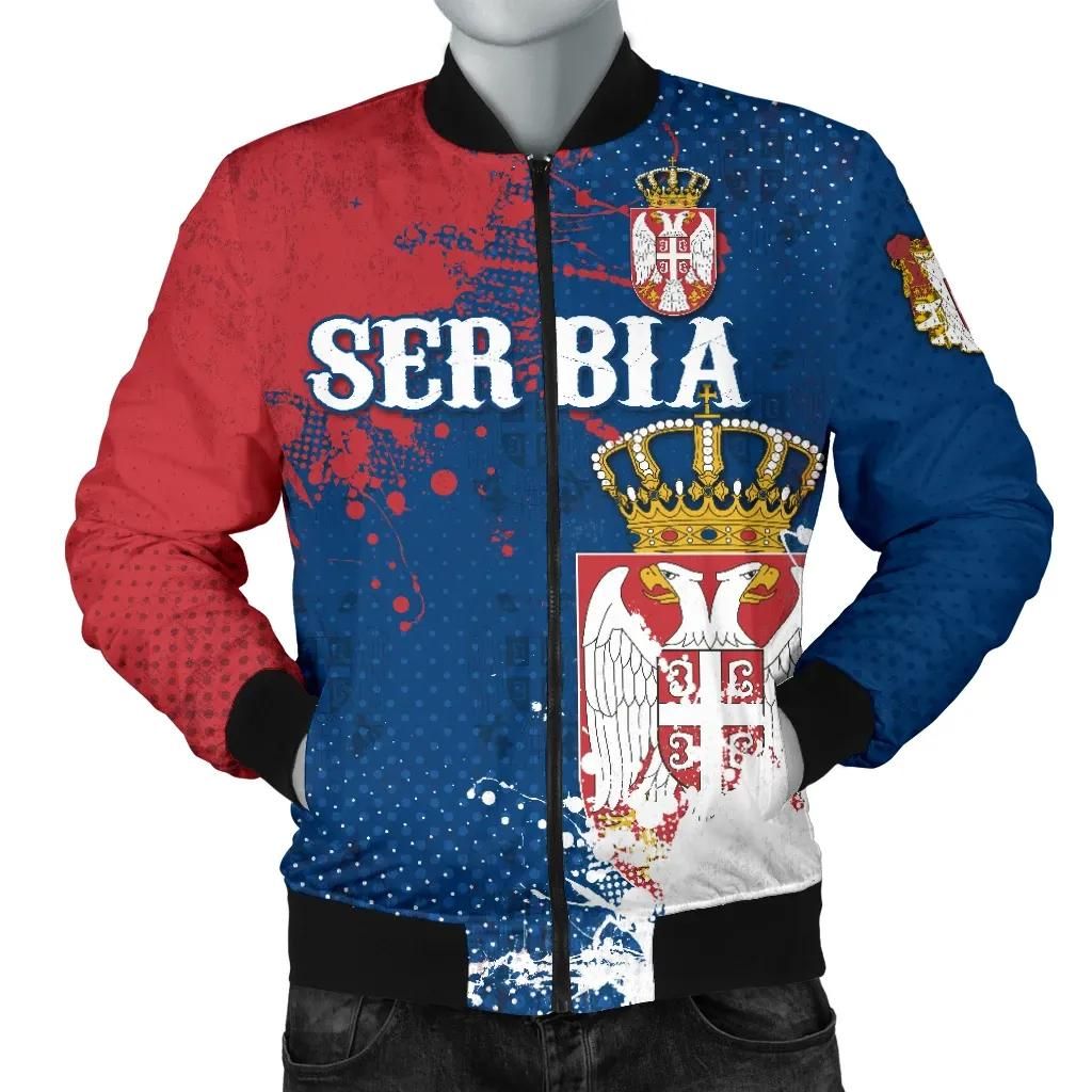Serbia Men's Bomber Jacket - The Great Serbia (Original) - BN15 Bomber Jacket Serbia Men's Bomber Jacket - The Great Serbia (Original) - BN15 Bomber Jacket