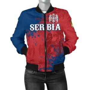 Serbia Women's Bomber Jacket - The Great Serbia - BN15 Bomber Jacket