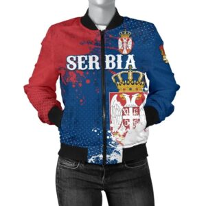 Serbia Women's Bomber Jacket - The Great Serbia (Original) - BN15 Bomber Jacket