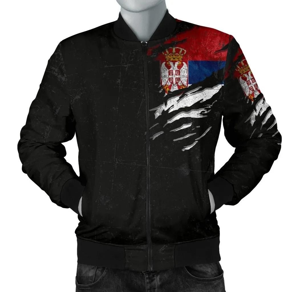 Serbia in Me Men's Bomber Jacket - Special Grunge Style A7 Bomber Jacket Serbia in Me Men's Bomber Jacket - Special Grunge Style A7 Bomber Jacket