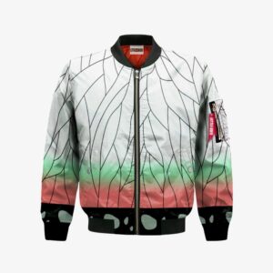 Shinobu Kocho Pattern Bomber Jacket Custom KNY Cosplay Costumes