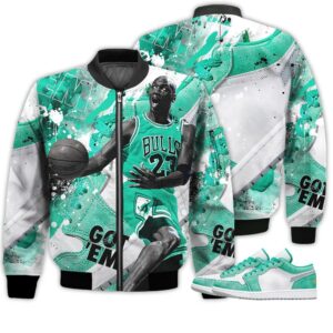 Shirt To Go With JD 1 Low New Emerald - Got Em Shoes Goat - New Emerald 1s Gifts Unisex Matching 3D Bomber Jacket
