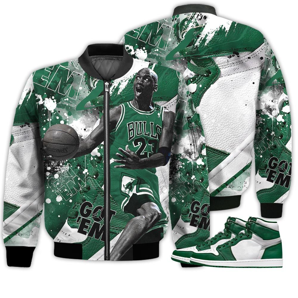 Shirt To Go With JD 1 Retro High Gorge Green - Got Em Shoes Goat - High Gorge Green 1s Gifts Unisex Matching 3D Bomber Jacket Shirt To Go With JD 1 Retro High Gorge Green - Got Em Shoes Goat - High Gorge Green 1s Gifts Unisex Matching 3D Bomber Jacket