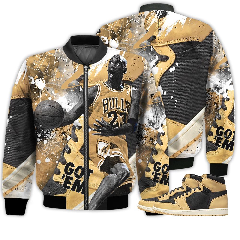 Shirt To Go With JD 1 Retro High OG Heirloom - Got Em Shoes Goat - OG Heirloom 1s Gifts Unisex Matching 3D Bomber Jacket Shirt To Go With JD 1 Retro High OG Heirloom - Got Em Shoes Goat - OG Heirloom 1s Gifts Unisex Matching 3D Bomber Jacket