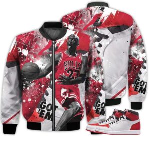 Shirt To Go With JD 1 Retro High OG Heritage - Got Em Shoes Goat - OG Heritage 1s Gifts Unisex Matching 3D Bomber Jacket