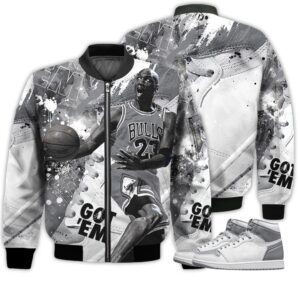 Shirt To Go With JD 1 Retro High OG Stealth - Got Em Shoes Goat - High OG Stealth 1s Gifts Unisex Matching 3D Bomber Jacket