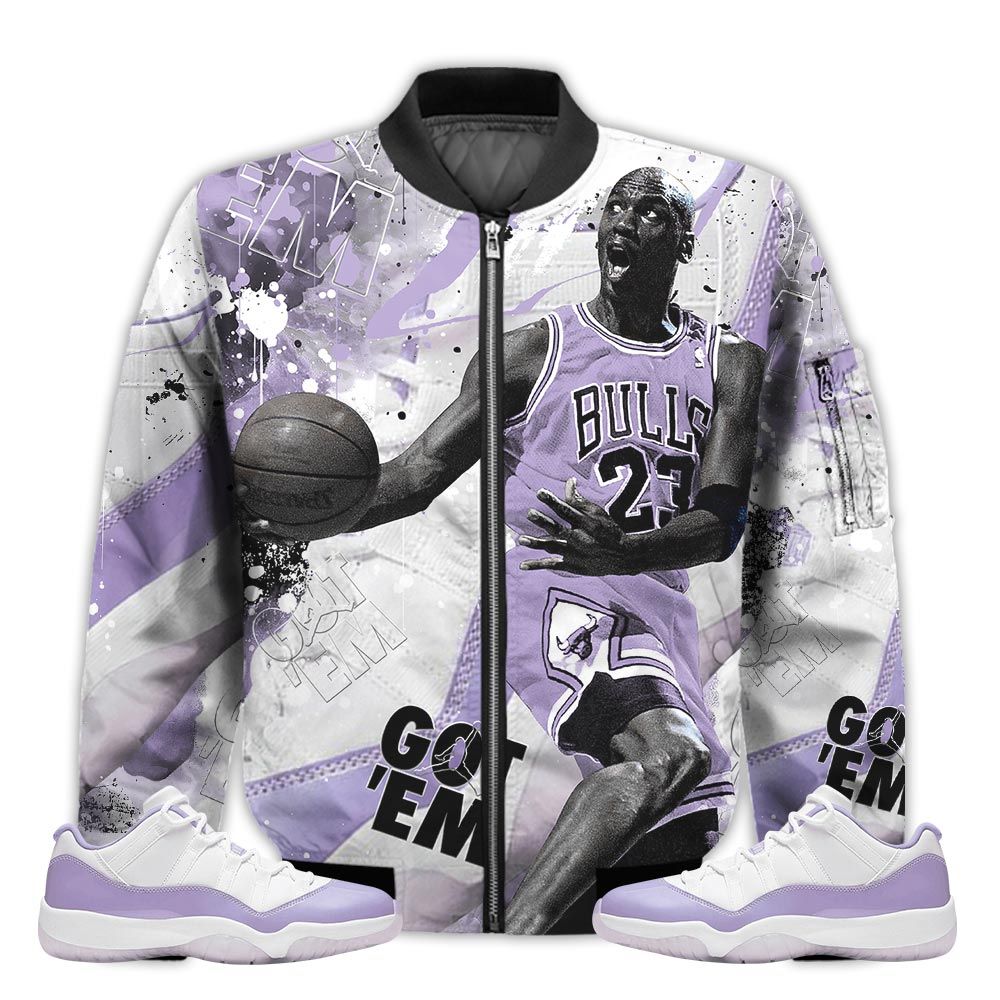 Shirt-To-Go-With-JD-11-Low-Pure-Violet-Got-Em-Shoes-Goat-Pure-Violet-11s-Gifts-Unisex-Matching-3D-Bomber-Jacket-1