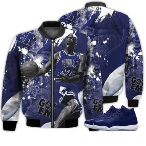 Shirt To Go With JD 11 Retro Midnight Navy - Got Em Shoes Goat - Midnight Navy 11s Gifts Unisex Matching 3D Bomber Jacket