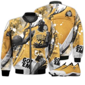 Shirt To Go With JD 14 Retro Light Ginger - Got Em Shoes Goat - Light Ginger 14s Gifts Unisex Matching 3D Bomber Jacket