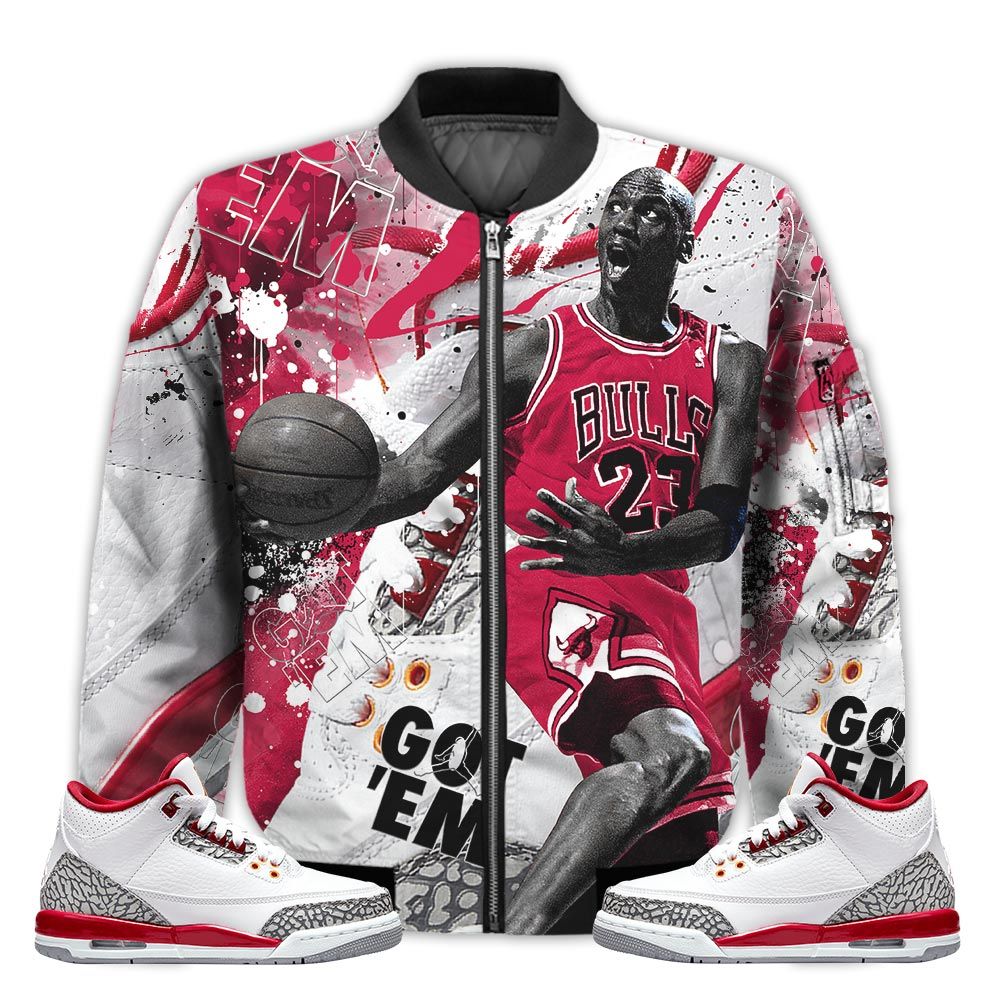 Shirt-To-Go-With-JD-3-Retro-Cardinal-Red-Got-Em-Shoes-Goat-Retro-Cardinal-Red-3s-Gifts-Unisex-Matching-3D-Bomber-Jacket-1