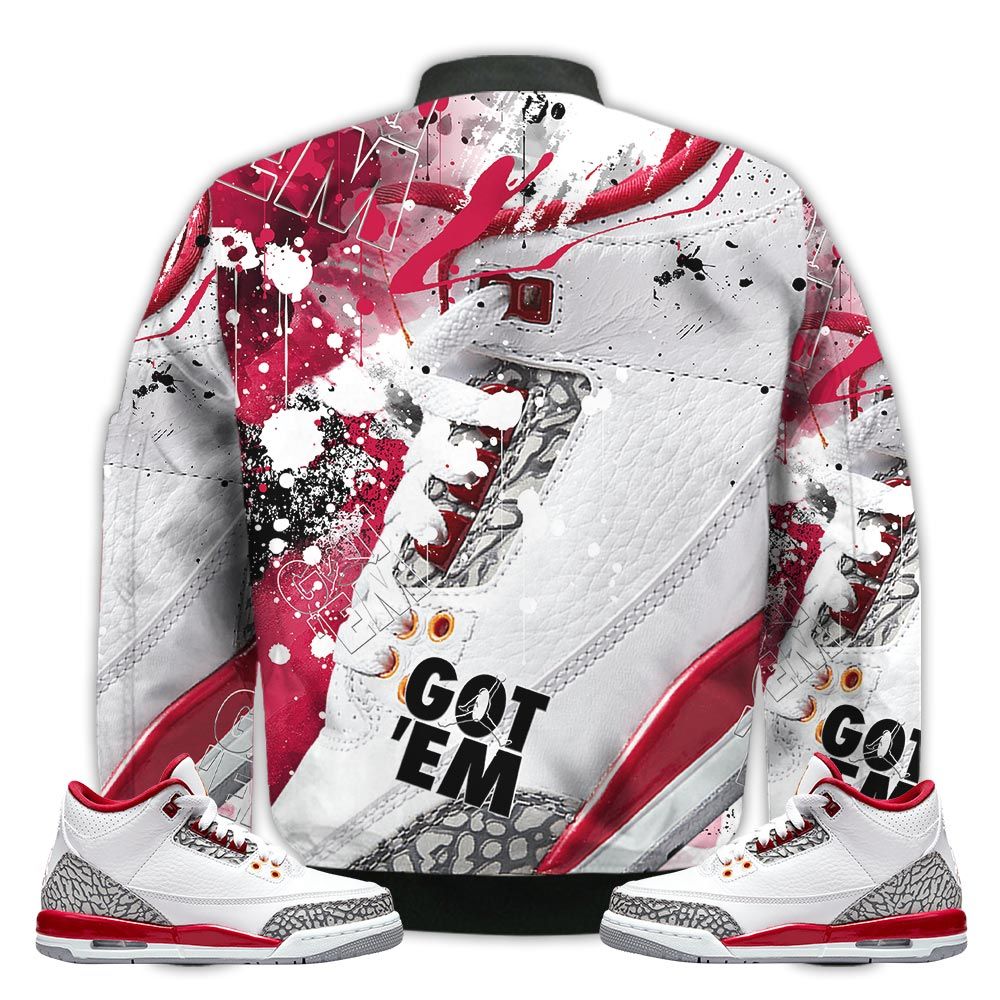 Shirt-To-Go-With-JD-3-Retro-Cardinal-Red-Got-Em-Shoes-Goat-Retro-Cardinal-Red-3s-Gifts-Unisex-Matching-3D-Bomber-Jacket-2