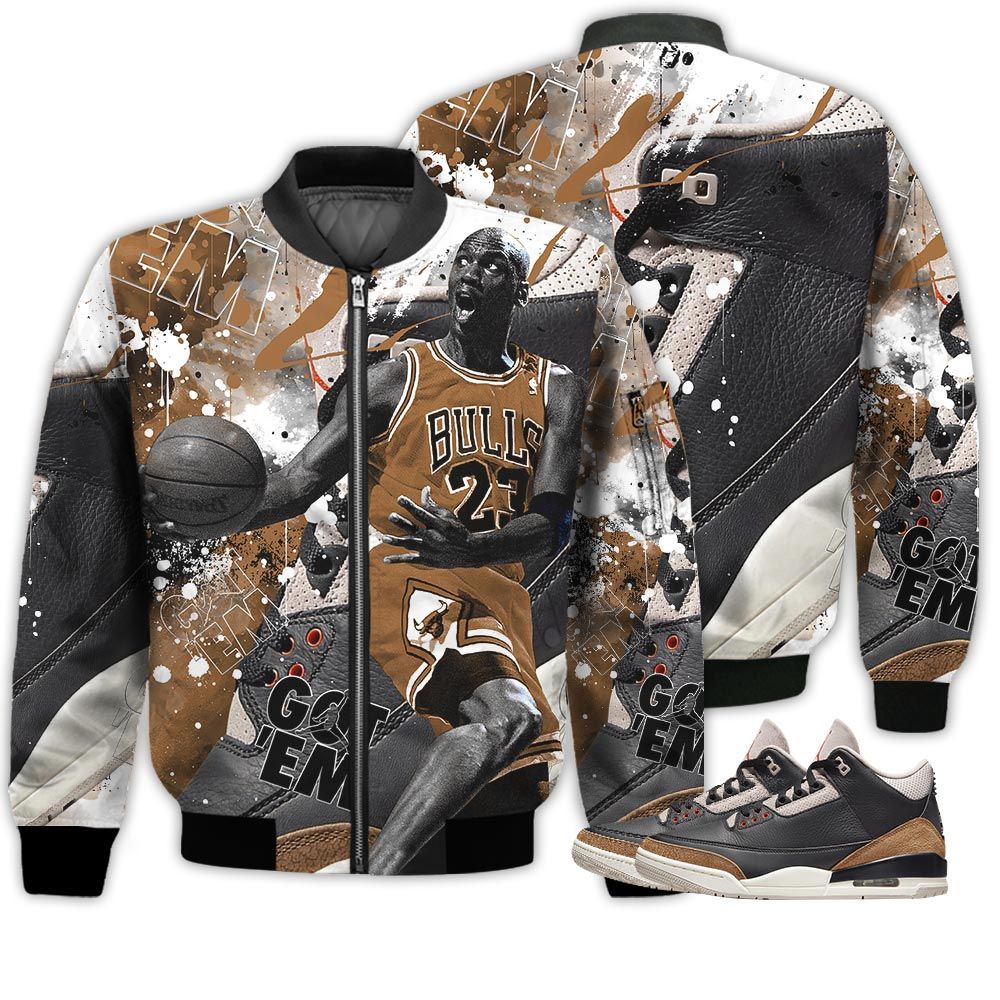 Shirt To Go With JD 3 Retro Desert Elephant - Got Em Shoes Goat - Desert Elephant 3s Gifts Unisex Matching 3D Bomber Jacket Shirt To Go With JD 3 Retro Desert Elephant - Got Em Shoes Goat - Desert Elephant 3s Gifts Unisex Matching 3D Bomber Jacket