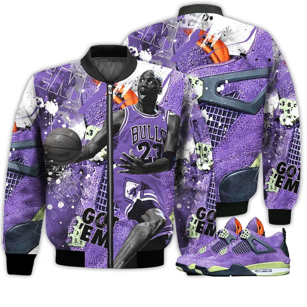 Shirt To Go With JD 4 Canyon Purple - Got Em Shoes Goat - Canyon Purple 4s Gifts Unisex Matching 3D Bomber Jacket Shirt To Go With JD 4 Canyon Purple - Got Em Shoes Goat - Canyon Purple 4s Gifts Unisex Matching 3D Bomber Jacket