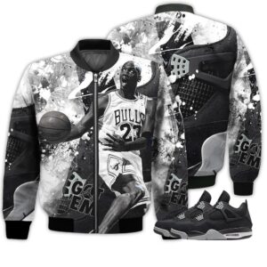 Shirt To Go With JD 4 Retro Black Canvas - Got Em Shoes Goat - Black Canvas 4s Gifts Unisex Matching 3D Bomber Jacket