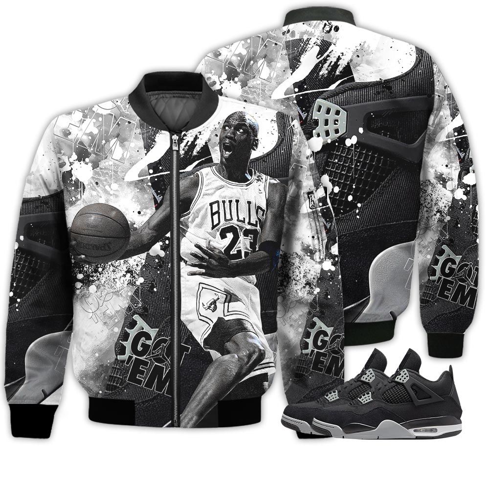 Shirt To Go With JD 4 Retro Black Canvas - Got Em Shoes Goat - Black Canvas 4s Gifts Unisex Matching 3D Bomber Jacket Shirt To Go With JD 4 Retro Black Canvas - Got Em Shoes Goat - Black Canvas 4s Gifts Unisex Matching 3D Bomber Jacket