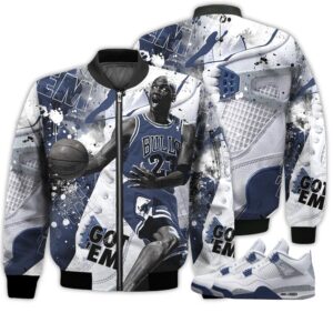 Shirt To Go With JD 4 Retro Midnight Navy - Got Em Shoes Goat - Midnight Navy 4s Gifts Unisex Matching 3D Bomber Jacket