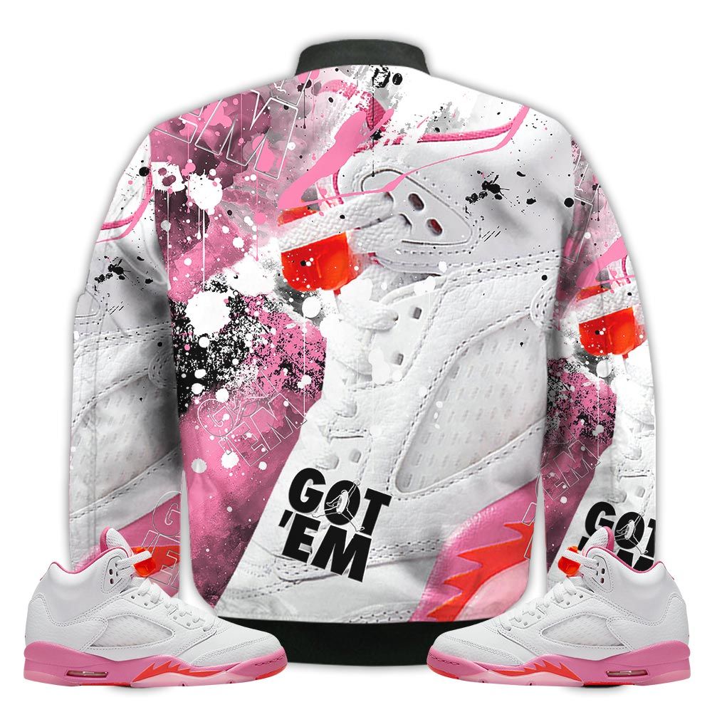 Shirt-To-Go-With-JD-5-GS-Pinksicle-Got-Em-Shoes-Goat-GS-Pinksicle-5s-Gifts-Unisex-Matching-3D-Bomber-Jacket-2