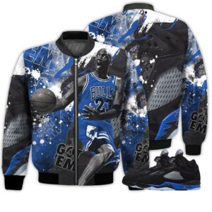 Shirt To Go With JD 5 Retro Racer Blue - Got Em Shoes Goat - Racer Blue 5s Gifts Unisex Matching 3D Bomber Jacket