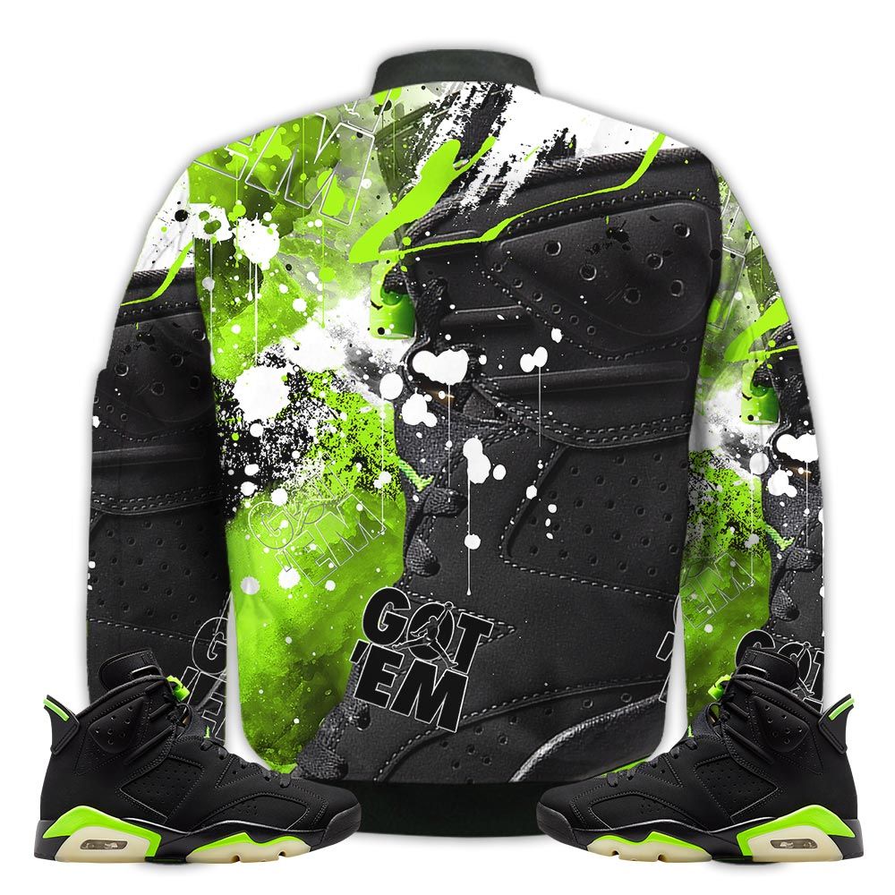 Shirt-To-Go-With-JD-6-Electric-Green-Got-Em-Shoes-Goat-Electric-Green-6s-Gifts-Unisex-Matching-3D-Bomber-Jacket-2