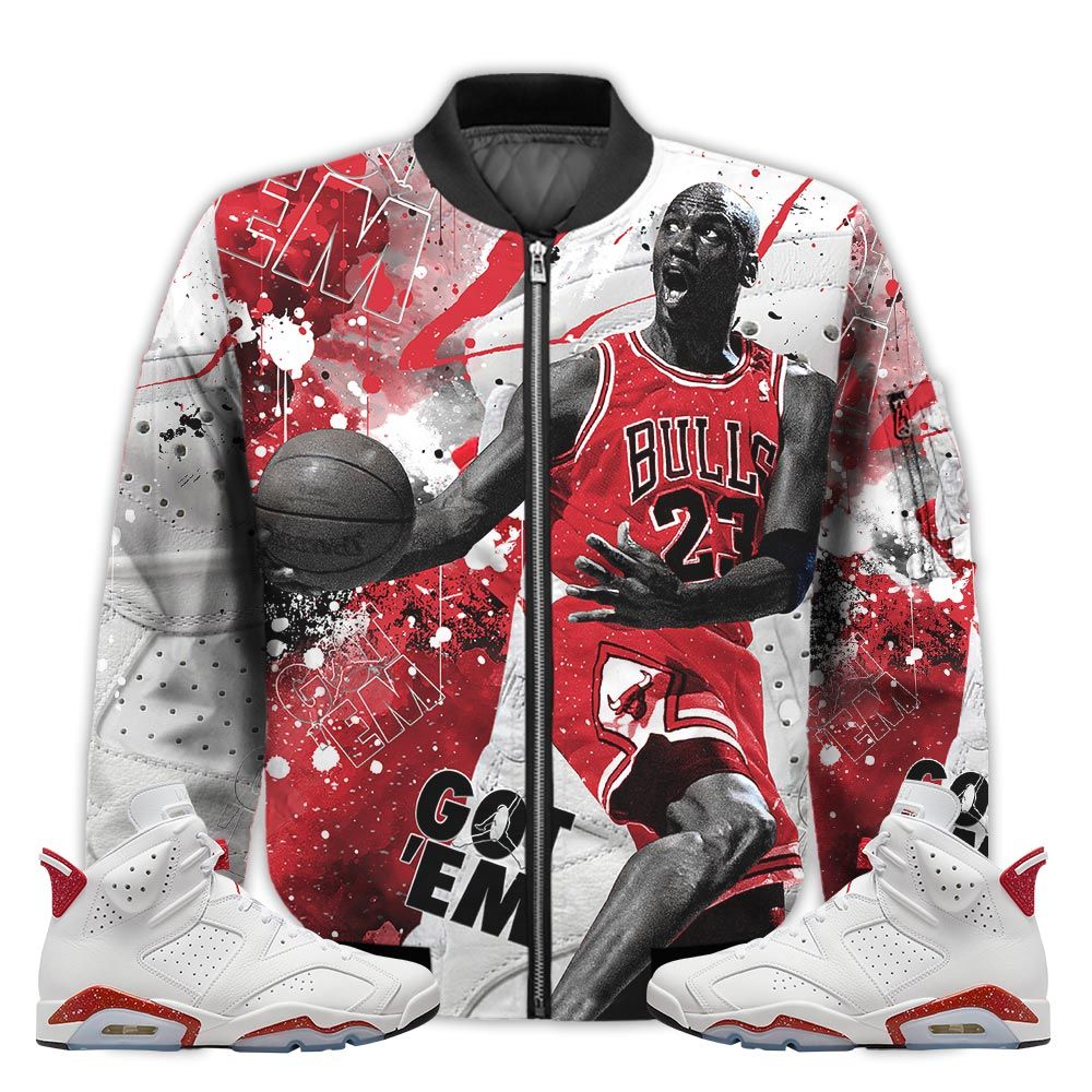 Shirt-To-Go-With-JD-6-Red-Oreo-Got-Em-Shoes-Goat-Red-Oreo-6s-Gifts-Unisex-Matching-3D-Bomber-Jacket-1