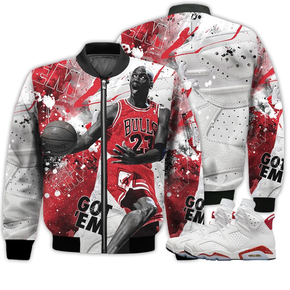 Shirt To Go With JD 6 Red Oreo - Got Em Shoes Goat - Red Oreo 6s Gifts Unisex Matching 3D Bomber Jacket Shirt To Go With JD 6 Red Oreo - Got Em Shoes Goat - Red Oreo 6s Gifts Unisex Matching 3D Bomber Jacket