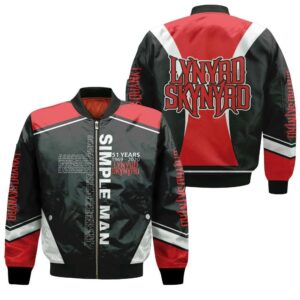 Simple Man 51 Years 1969 2020 Lynyrd Skynyrd Rock Band Lyric Music 3D Designed Allover Gift For Lynyrd Skynyrd Fans Bomber Jacket
