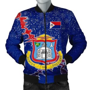 Sint Maarten Christmas Coat Of Arms Men Bomber Jacket  X Style J78 Bomber Jacket