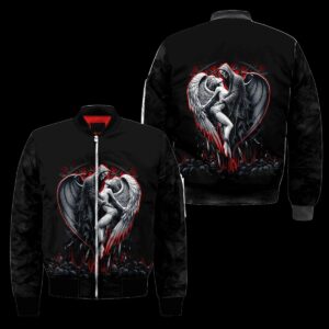 Skull Evil And Angel 3D Bomber Jacket
