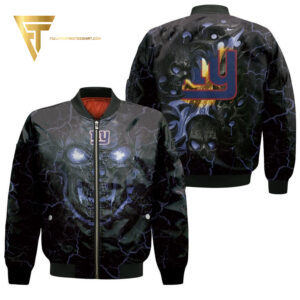 Skull New York Giants Full Printing Bomber Jacket
