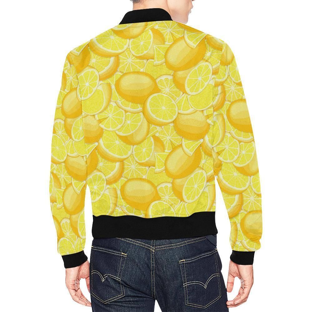 Slice-Lemon-Pattern-Print-Mens-Bomber-Jacket-2