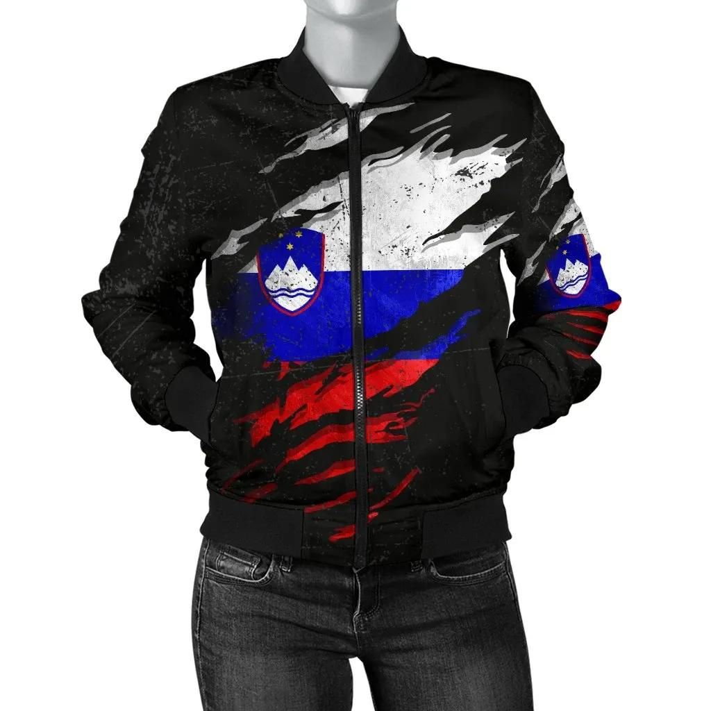 Slovenia In Me Women's Bomber Jacket - Special Grunge Style A31 Bomber Jacket Slovenia In Me Women's Bomber Jacket - Special Grunge Style A31 Bomber Jacket