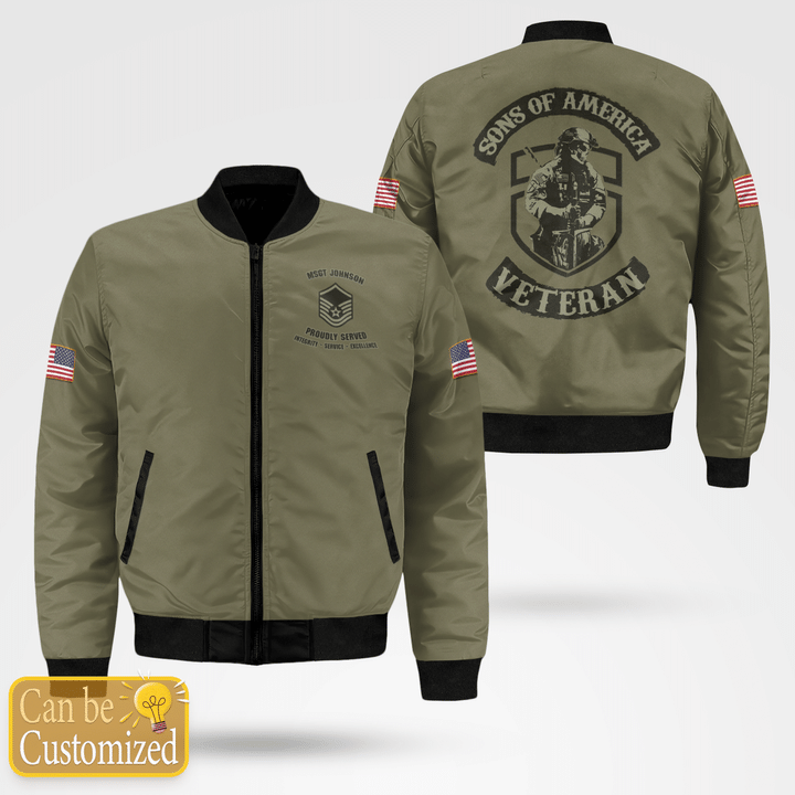 Son Of America Af Veteran Bomber Jacket Son Of America Af Veteran Bomber Jacket