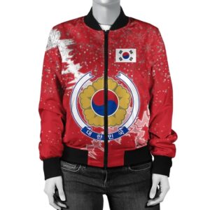 South Korea Christmas Coat Of Arms Women Bomber Jacket X Style J78 Bomber Jacket