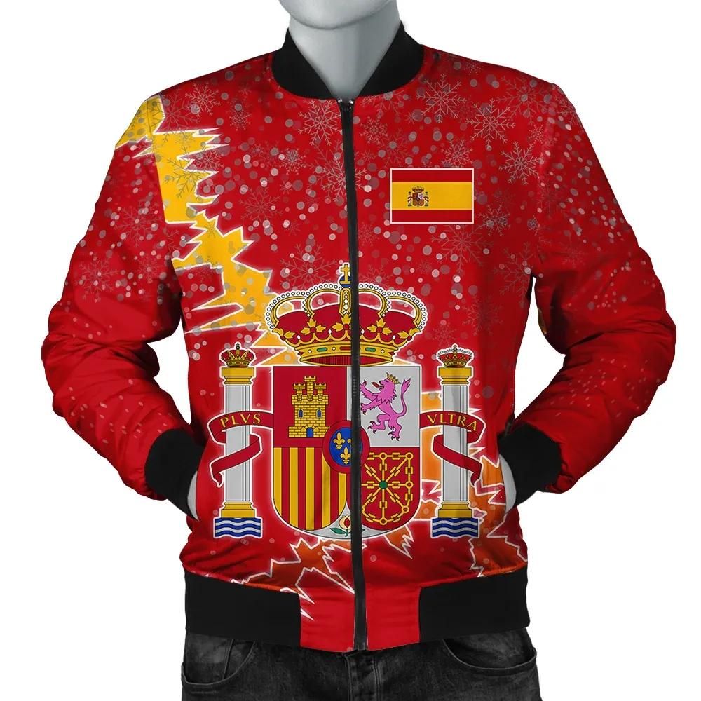 Spain Christmas Coat Of Arms Men Bomber Jacket X Style J78 Bomber Jacket Spain Christmas Coat Of Arms Men Bomber Jacket X Style J78 Bomber Jacket