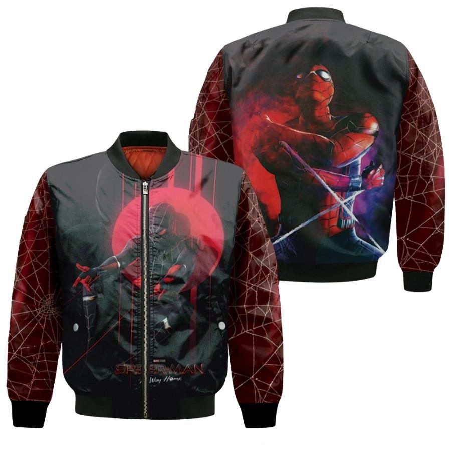 Spider Man No Way Home Superhero Growing Up 3D Designed Allover Gift For Spider Man Fans Bomber Jacket Spider Man No Way Home Superhero Growing Up 3D Designed Allover Gift For Spider Man Fans Bomber Jacket