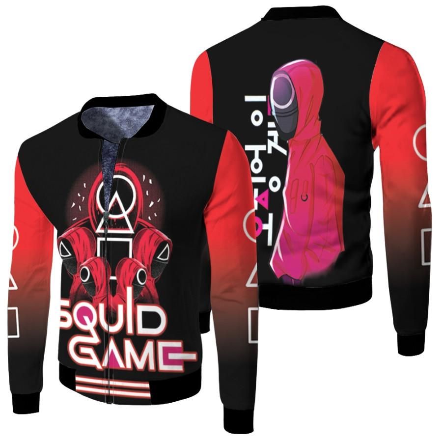 Squid Game Circle Triangle Square Logo Red Guards Squid Game Soldier K Drama Series Survival Squid Game gift for Squid Game fans Bomber Jacket Squid Game Circle Triangle Square Logo Red Guards Squid Game Soldier K Drama Series Survival Squid Game gift for Squid Game fans Bomber Jacket