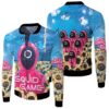 Squid Game Pink Guards Sunflowers Circle Logo Squid Game Workers Squid Game Soldiers gift for Squid Game fans Bomber Jacket