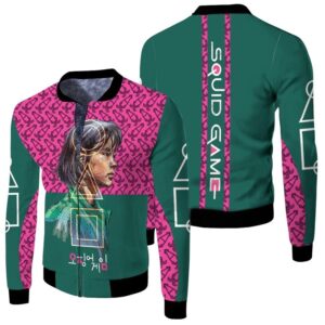 Squid Game Player 067 Circle Triangle Square Playground Games Survival Squid Game Korean Drama Series gift for Squid Game fans Bomber Jacket