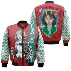 Squid Game Player 067 Kang Sae Byeok Korean Movie Series Survival Squid Game gift for Squid Game lovers Bomber Jacket