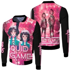 Squid Game Player 067 Kang Sae Byeok Player 240 Ji Yeong Korean Drama Series gift for Squid Game fans Bomber Jacket