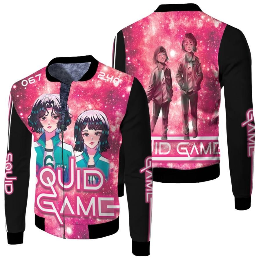 Squid Game Player 067 Kang Sae Byeok Player 240 Ji Yeong Korean Drama Series gift for Squid Game fans Bomber Jacket Squid Game Player 067 Kang Sae Byeok Player 240 Ji Yeong Korean Drama Series gift for Squid Game fans Bomber Jacket