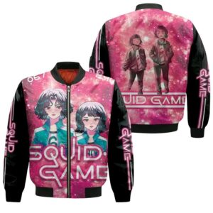 Squid Game Player 067 Kang Sae Byeok Player 240 Ji Yeong Korean Drama Series gift for Squid Game fans Bomber Jacket
